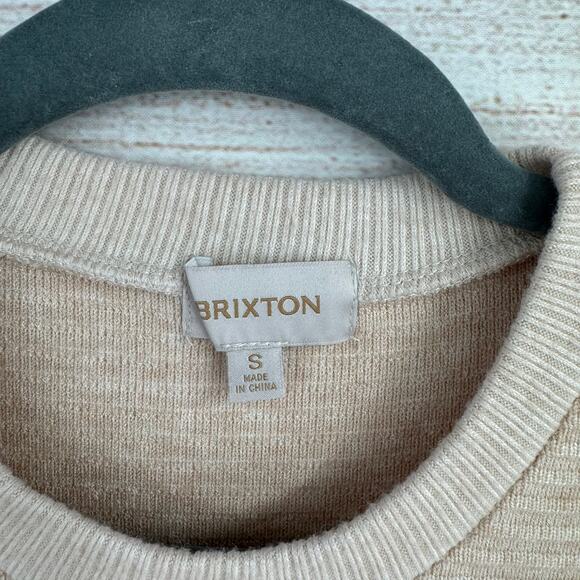 Brixton Bandera Sweater Vest Womens Small Heather Soft Pink NEW - Picture 6 of 9